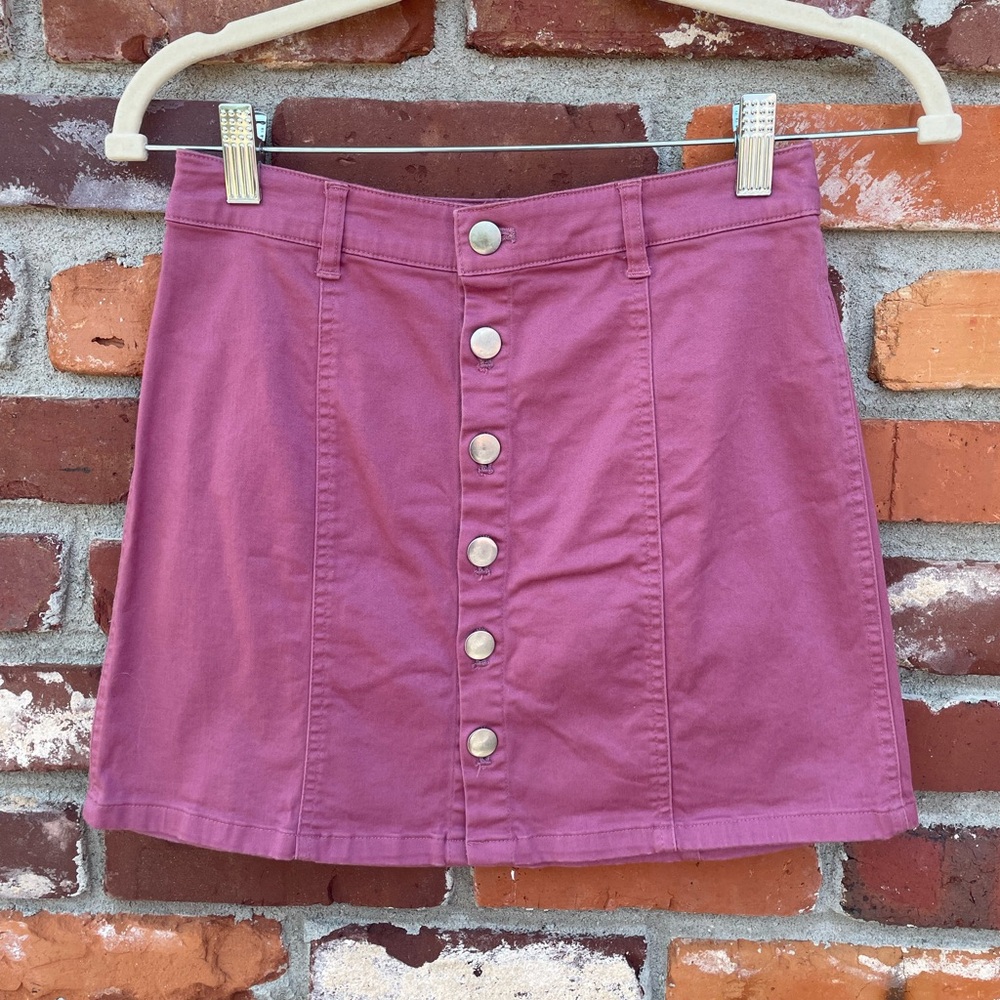 EUC Forever 21 Button-Front Skirt